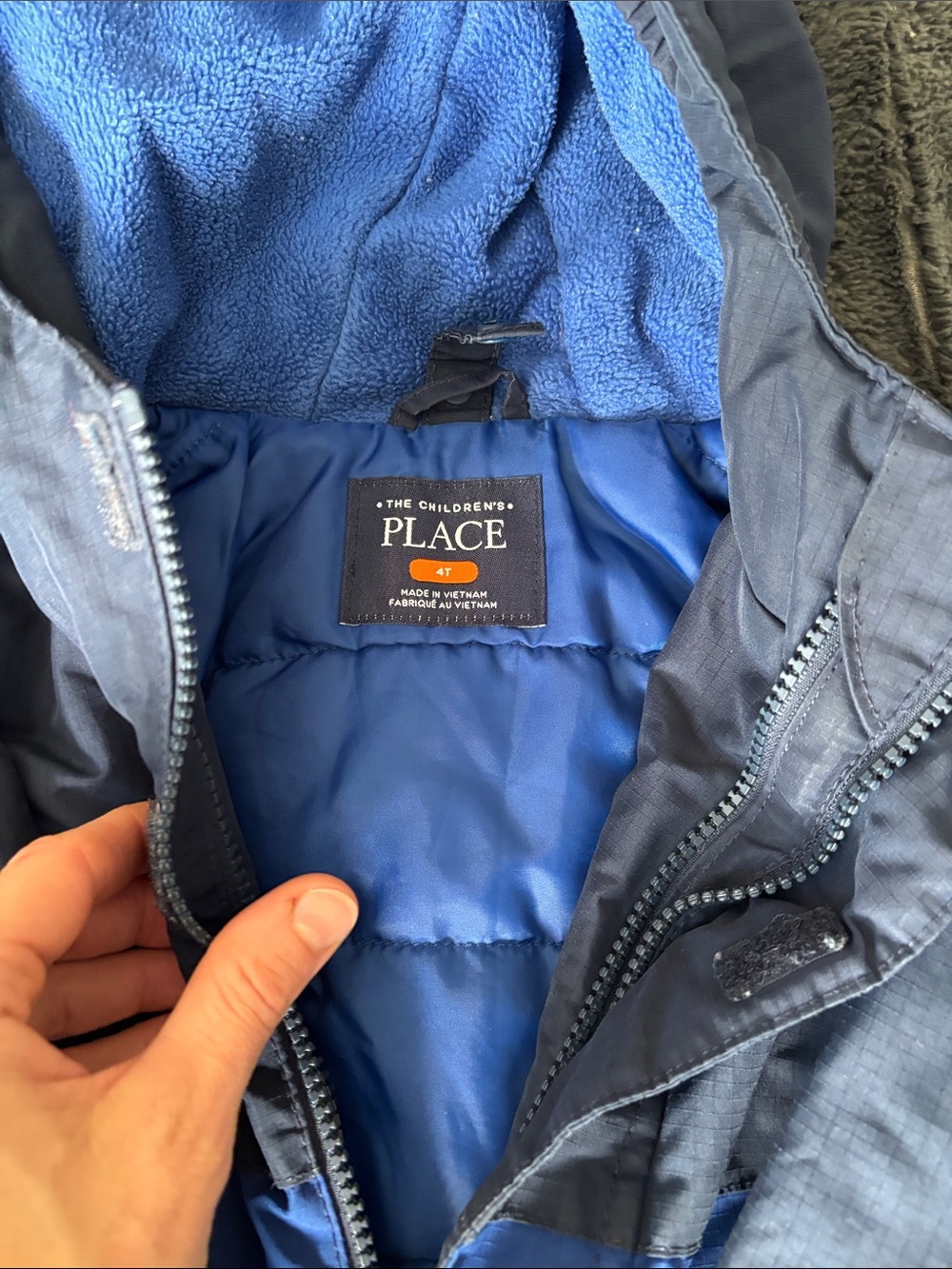 The Children's Place Navy and Royal Blue Puffer Jacket